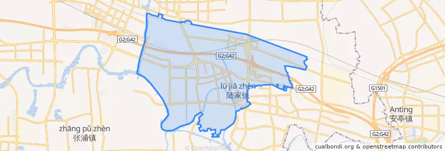 Mapa de ubicacion de 陆家镇.