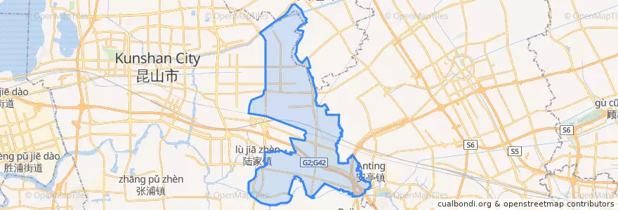 Mapa de ubicacion de 花桥镇.