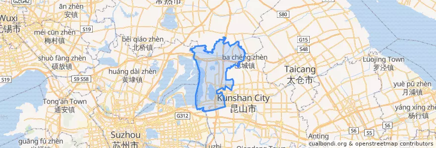 Mapa de ubicacion de 巴城镇.
