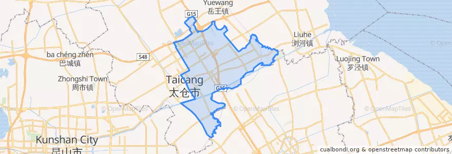 Mapa de ubicacion de 娄东街道.