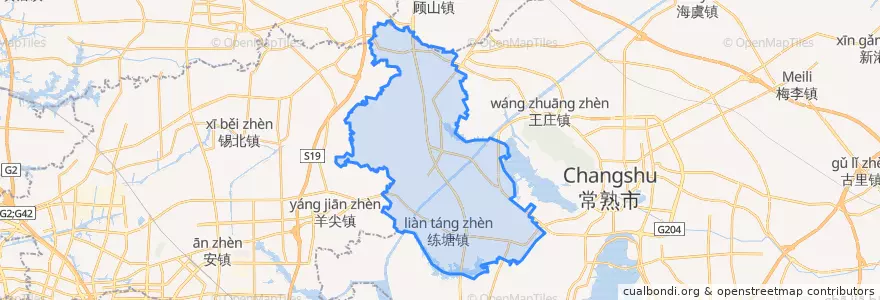 Mapa de ubicacion de 尚湖镇.