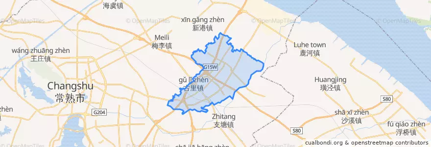 Mapa de ubicacion de 董浜镇.