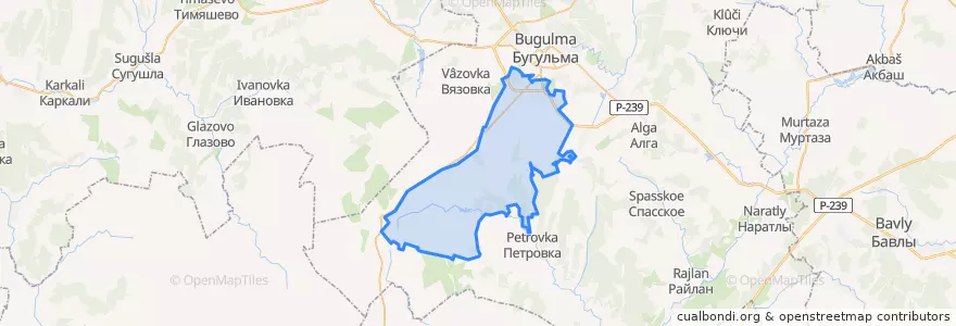 Mapa de ubicacion de Зеленорощинское сельское поселение.