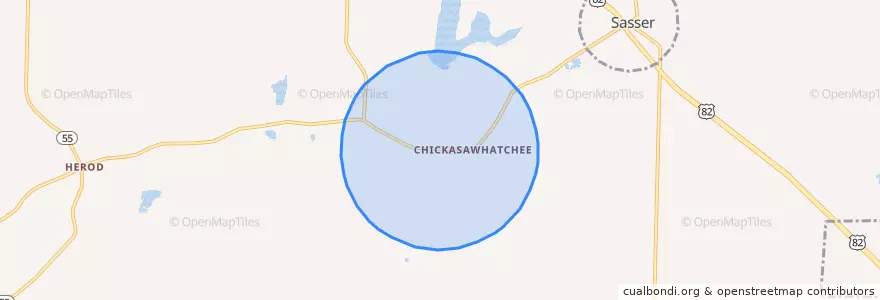 Mapa de ubicacion de Chickasawhatchee.