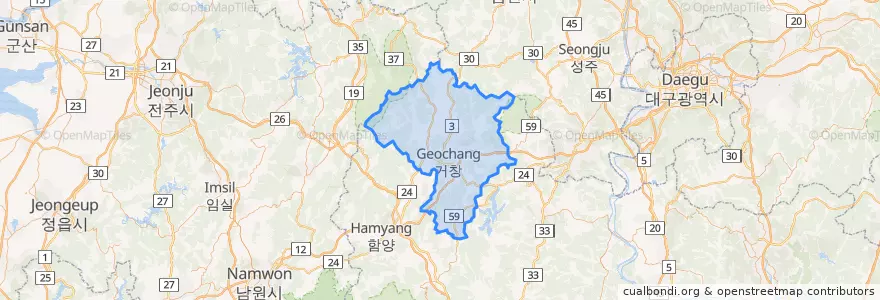Mapa de ubicacion de 居昌郡.