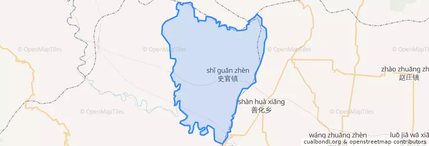 Mapa de ubicacion de 史官镇.