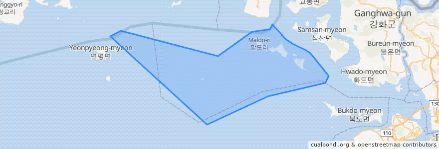 Mapa de ubicacion de 서도면.