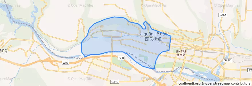 Mapa de ubicacion de Xiguan.