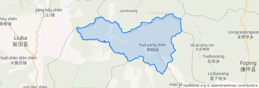Mapa de ubicacion de 华阳镇.