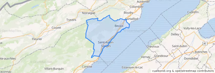 Mapa de ubicacion de La Grande-Béroche.