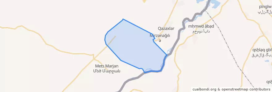Mapa de ubicacion de Cəbrayıl rayonu.
