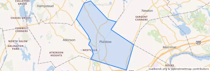 Mapa de ubicacion de Plastow.