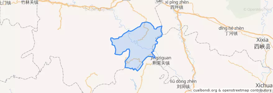 Mapa de ubicacion de 湘河镇.