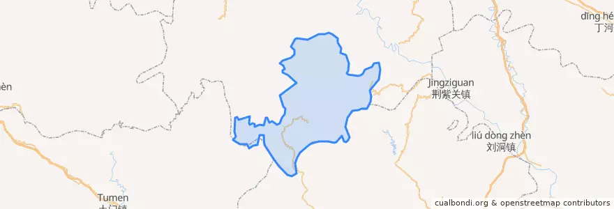 Mapa de ubicacion de Zhaochuan.