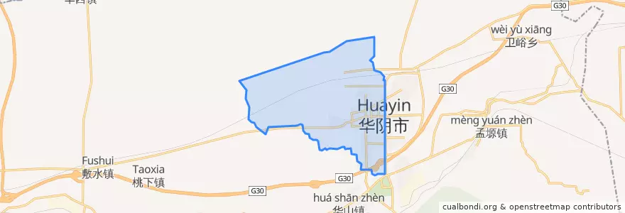 Mapa de ubicacion de 太华路街道.