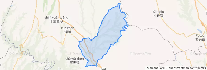 Mapa de ubicacion de Chengguan Subdistrict.