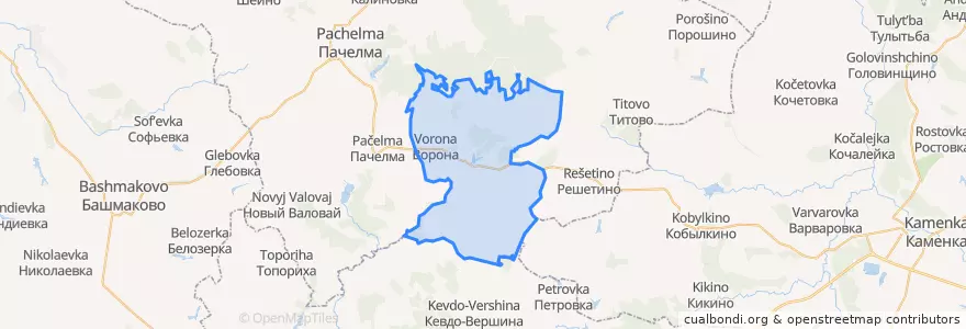 Mapa de ubicacion de Белынский сельсовет.