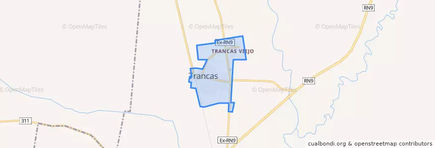 Mapa de ubicacion de Trancas.