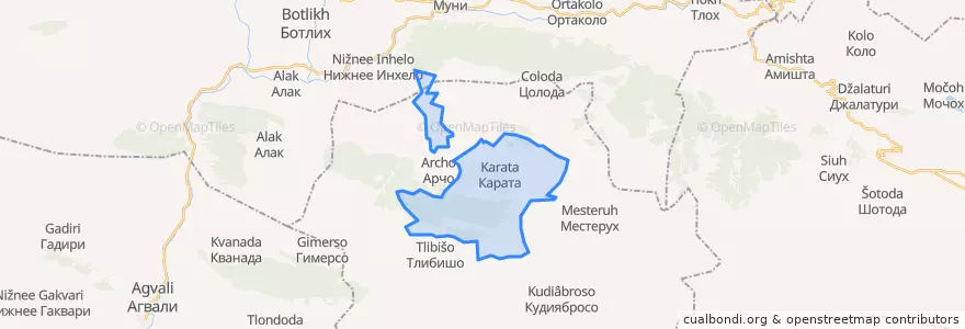 Mapa de ubicacion de сельсовет Каратинский.