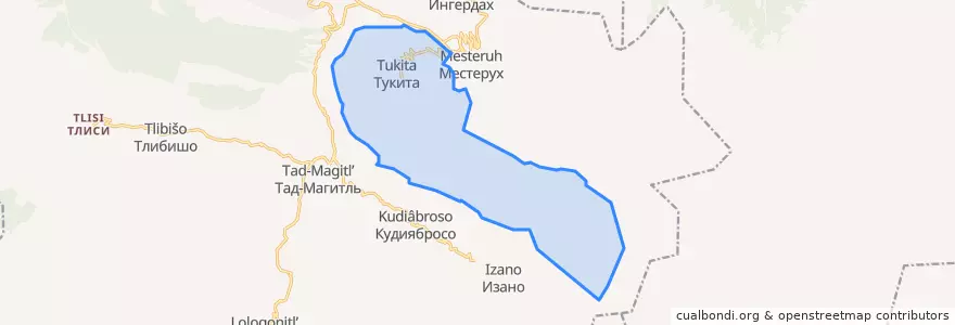 Mapa de ubicacion de сельское поселение Село Тукита.