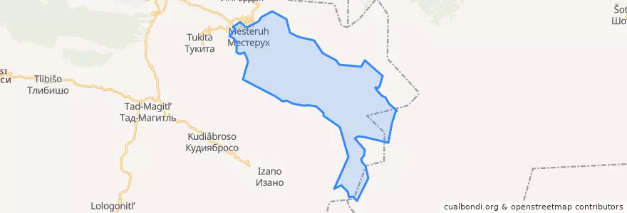Mapa de ubicacion de сельское поселение Село Местерух.