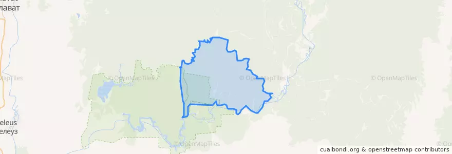 Mapa de ubicacion de Киекбаевский сельсовет.