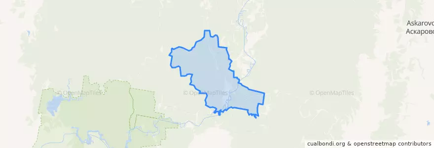 Mapa de ubicacion de Старосубхангуловский сельсовет.