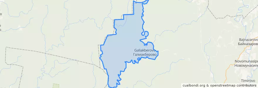 Mapa de ubicacion de Галиакберовский сельсовет.