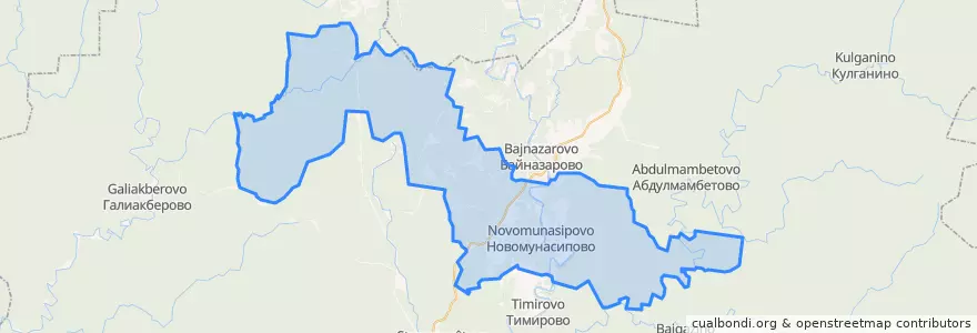 Mapa de ubicacion de Старомунасиповский сельсовет.