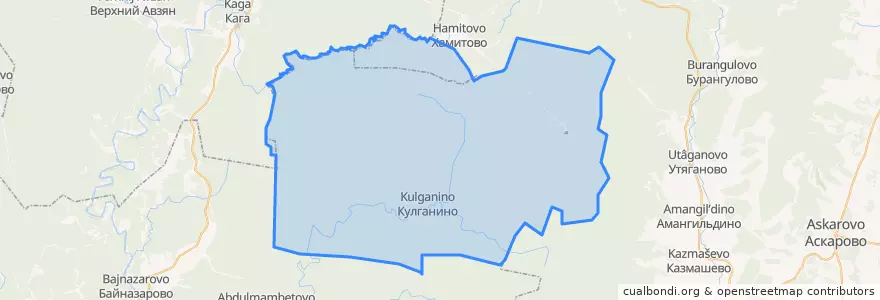 Mapa de ubicacion de Кулганинский сельсовет.