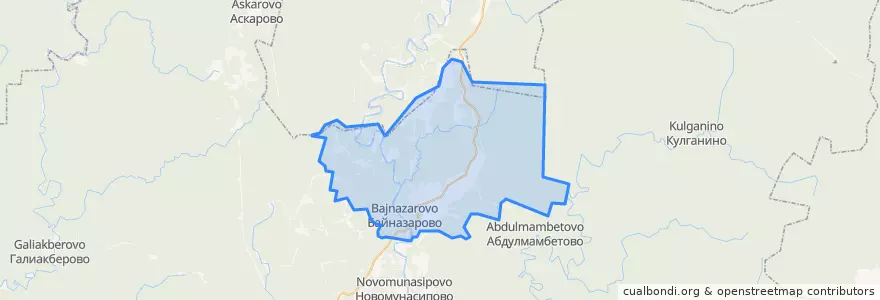 Mapa de ubicacion de Байназаровский сельсовет.