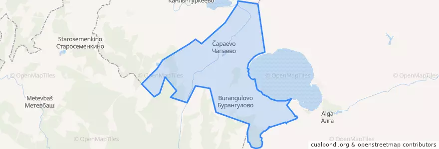Mapa de ubicacion de Кидрячевский сельсовет.