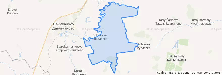 Mapa de ubicacion de Соколовский сельсовет.