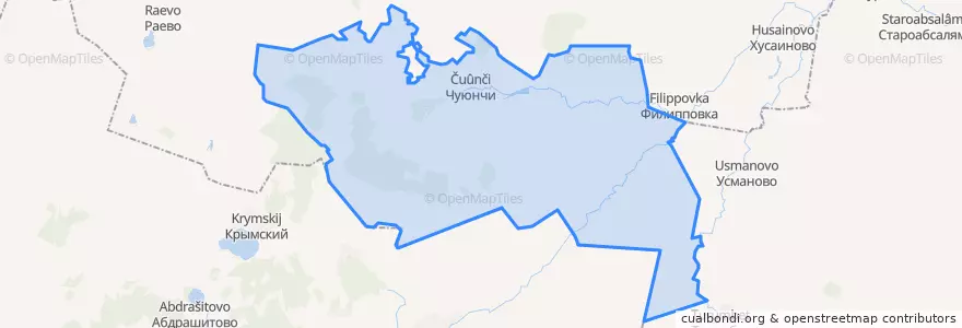 Mapa de ubicacion de Чуюнчинский сельсовет.