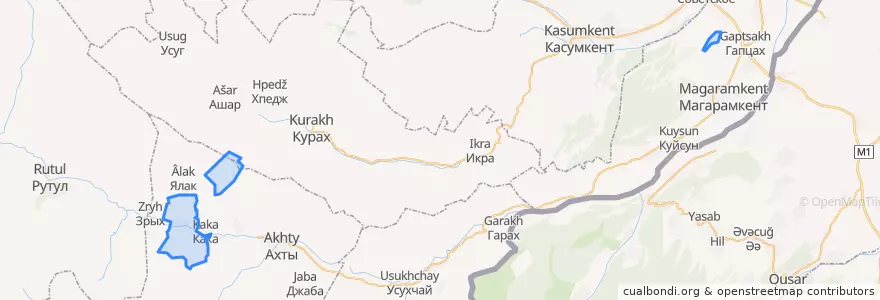 Mapa de ubicacion de сельсовет Хрюгский.