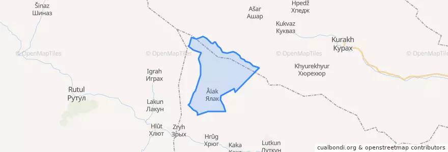 Mapa de ubicacion de сельское поселение Село Ялак.