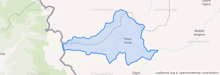 Mapa de ubicacion de сельское поселение Село Хнов.