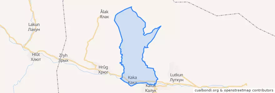 Mapa de ubicacion de сельское поселение Село Кака.