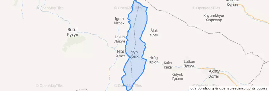 Mapa de ubicacion de сельское поселение Село Зрых.