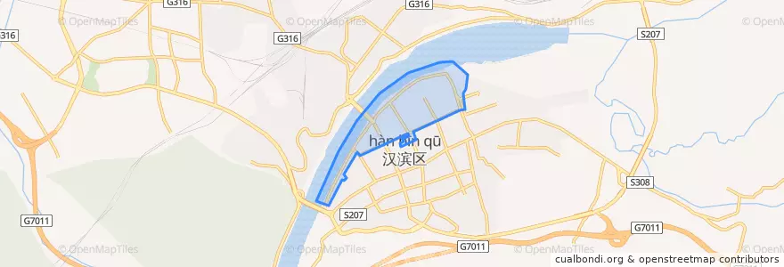 Mapa de ubicacion de Laocheng Subdistrict.