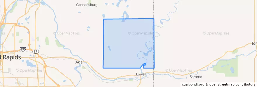 Mapa de ubicacion de Vergennes Township.
