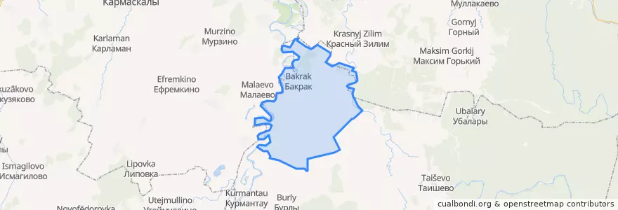 Mapa de ubicacion de Зилим-Карановский сельсовет.
