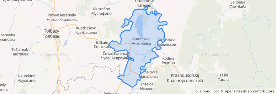 Mapa de ubicacion de Белоозерский сельсовет.
