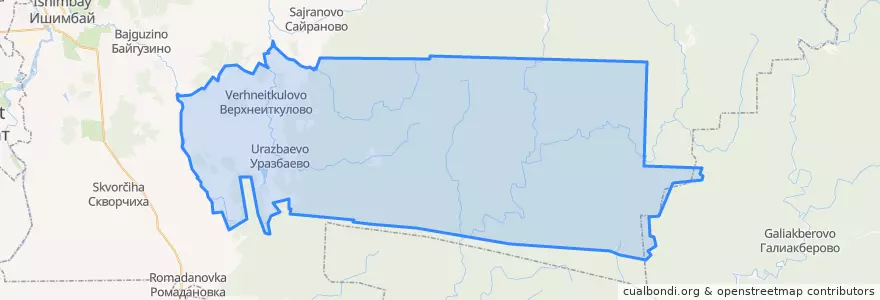 Mapa de ubicacion de Иткуловский сельсовет.