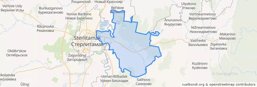 Mapa de ubicacion de Ишеевский сельсовет.