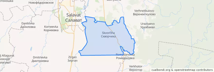 Mapa de ubicacion de Скворчихинский сельсовет.