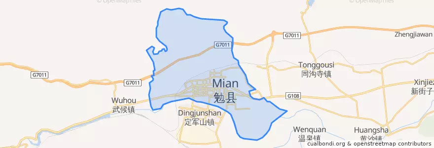 Mapa de ubicacion de Mianyang Subdistrict.