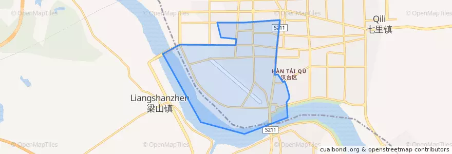 Mapa de ubicacion de 汉中路.