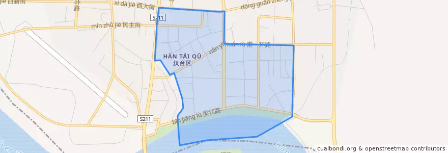 Mapa de ubicacion de 中山街街道.