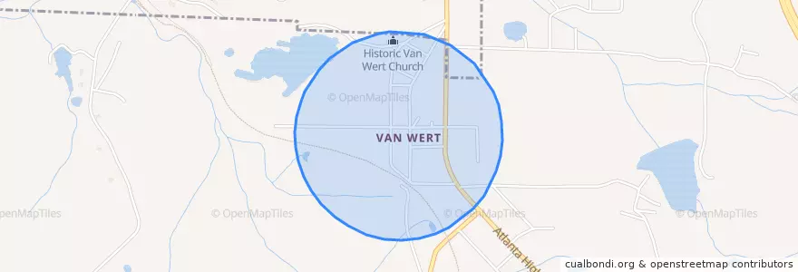 Mapa de ubicacion de Van Wert.